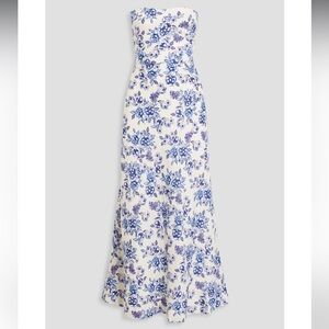 Bec & Bridge Audette Strapless Maxi Porcelain Floral Dress| 12| NWT